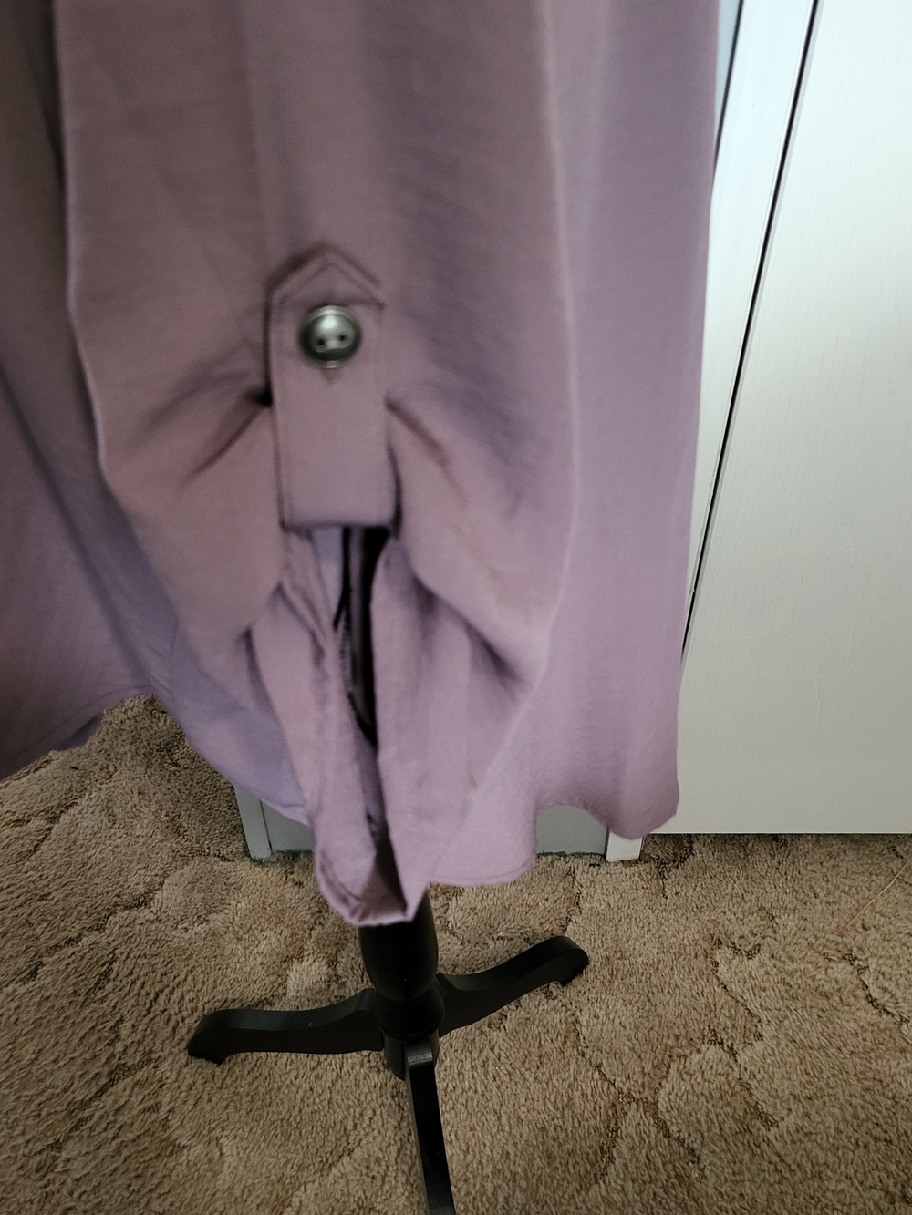 Maurices Dusty Mauve V-Neck Roll-Tab Tunic - Picture 3 of 5